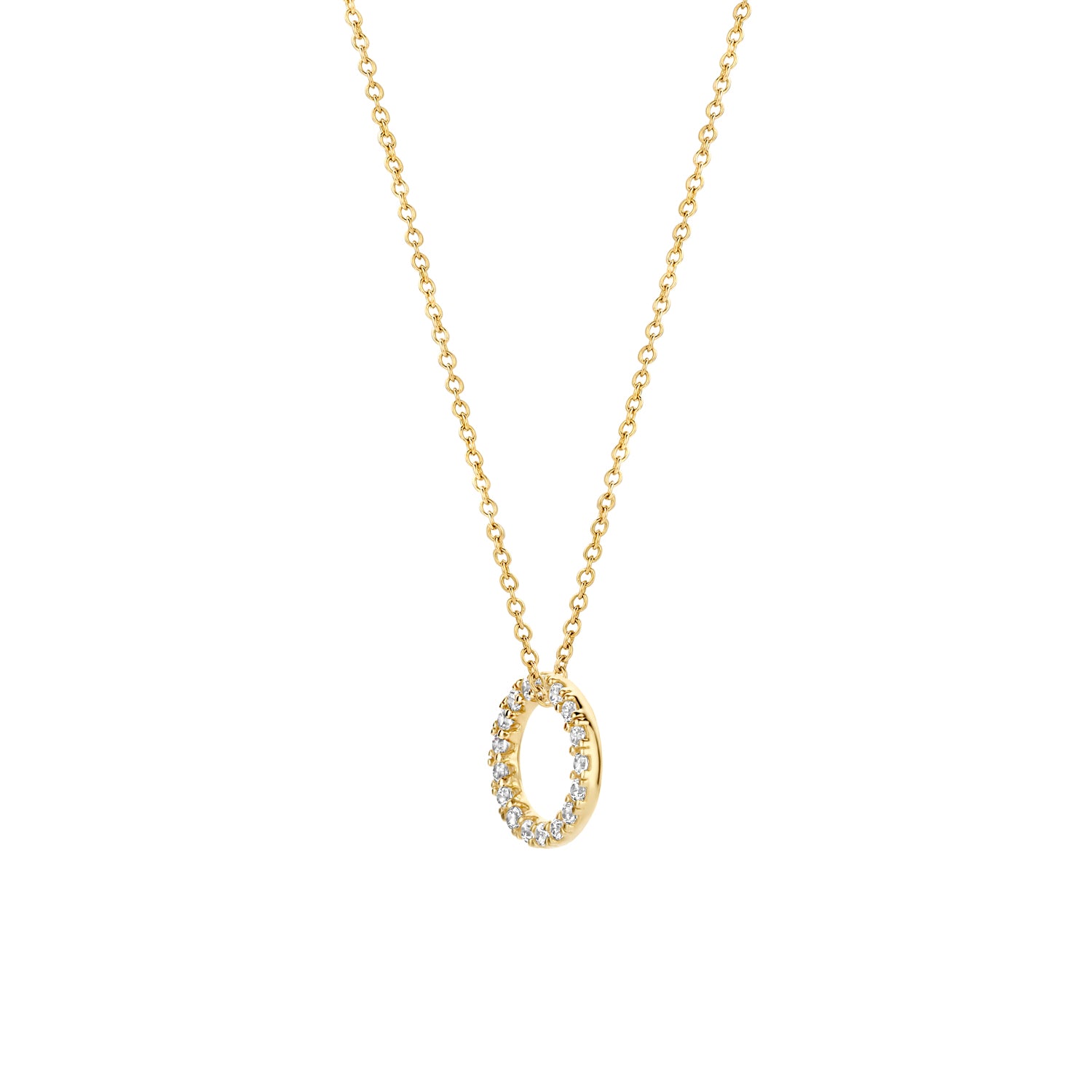 Blush Collier 3065BZI - Geel en Wit Goud  (14k) met Zirkonia