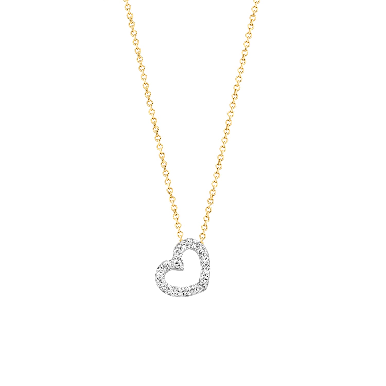 Blush Collier 3072BZI - Geel en Wit Goud  (14k) met Zirkonia