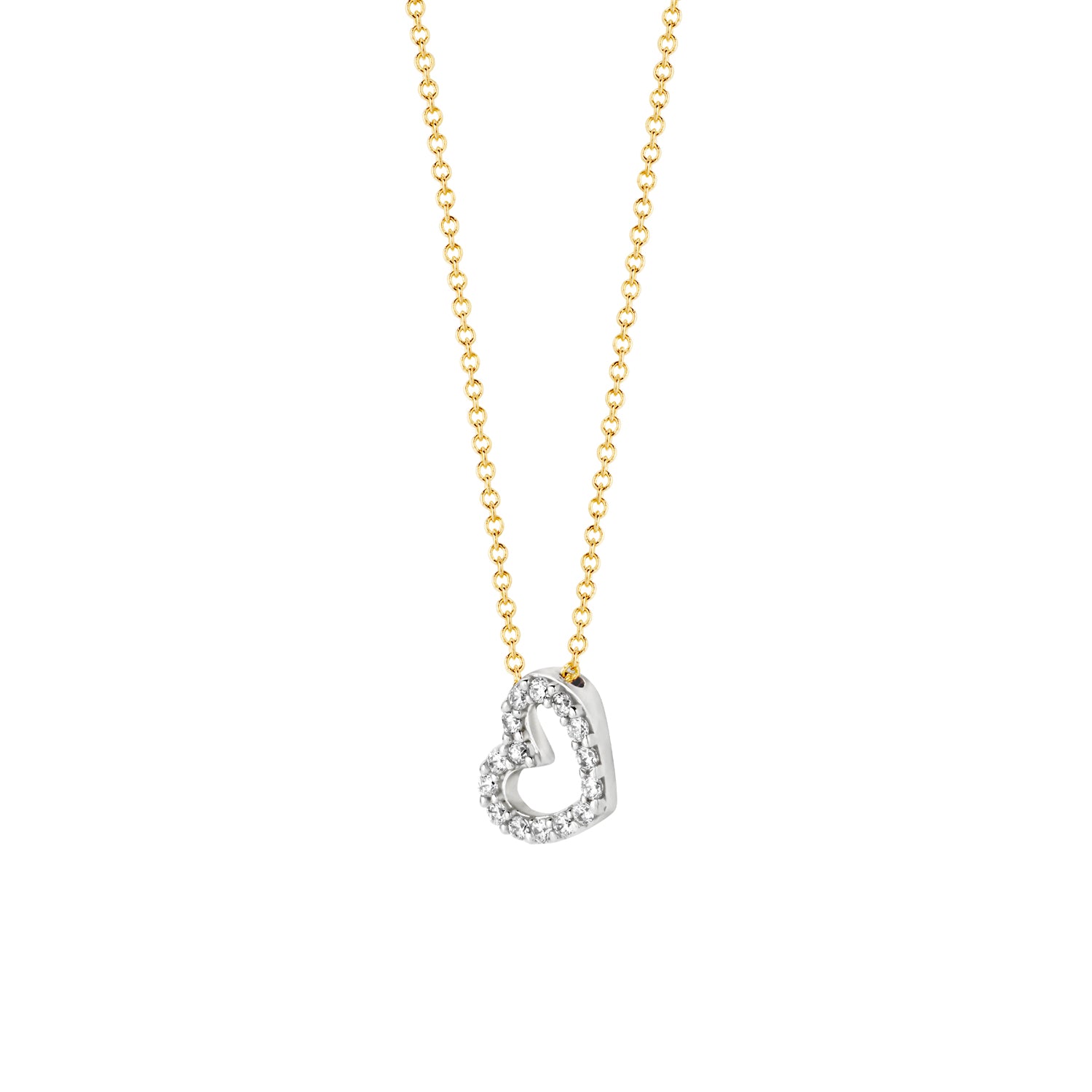 Blush Collier 3072BZI - Geel en Wit Goud  (14k) met Zirkonia