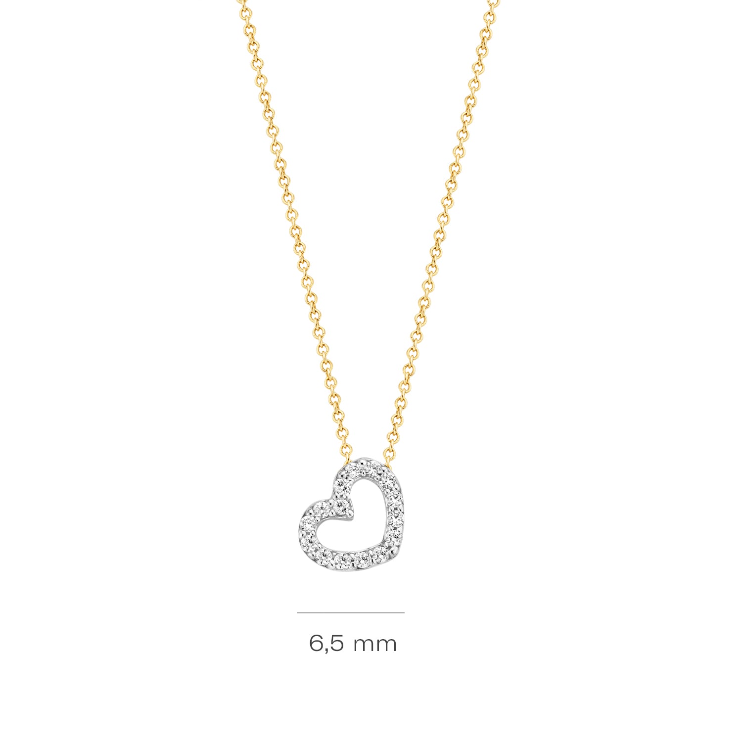 Blush Collier 3072BZI - Geel en Wit Goud  (14k) met Zirkonia