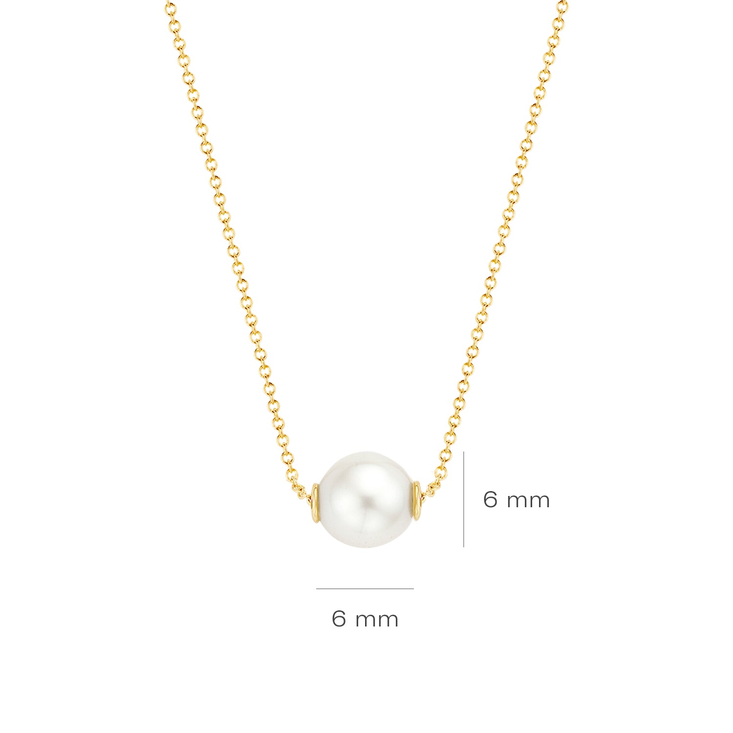 Blush Collier 3076YPW - Geel Goud (14k) met Parel