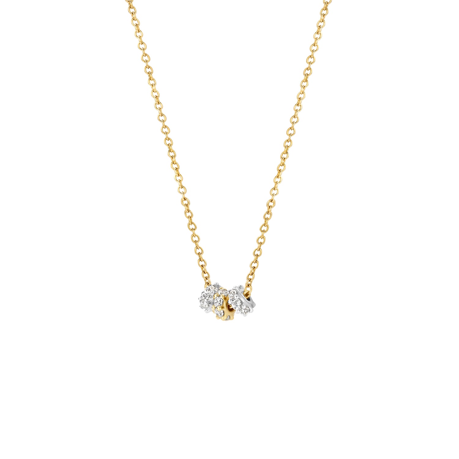Blush Collier 3136BZI - Geel en Wit Goud (14k) met Zirkonia