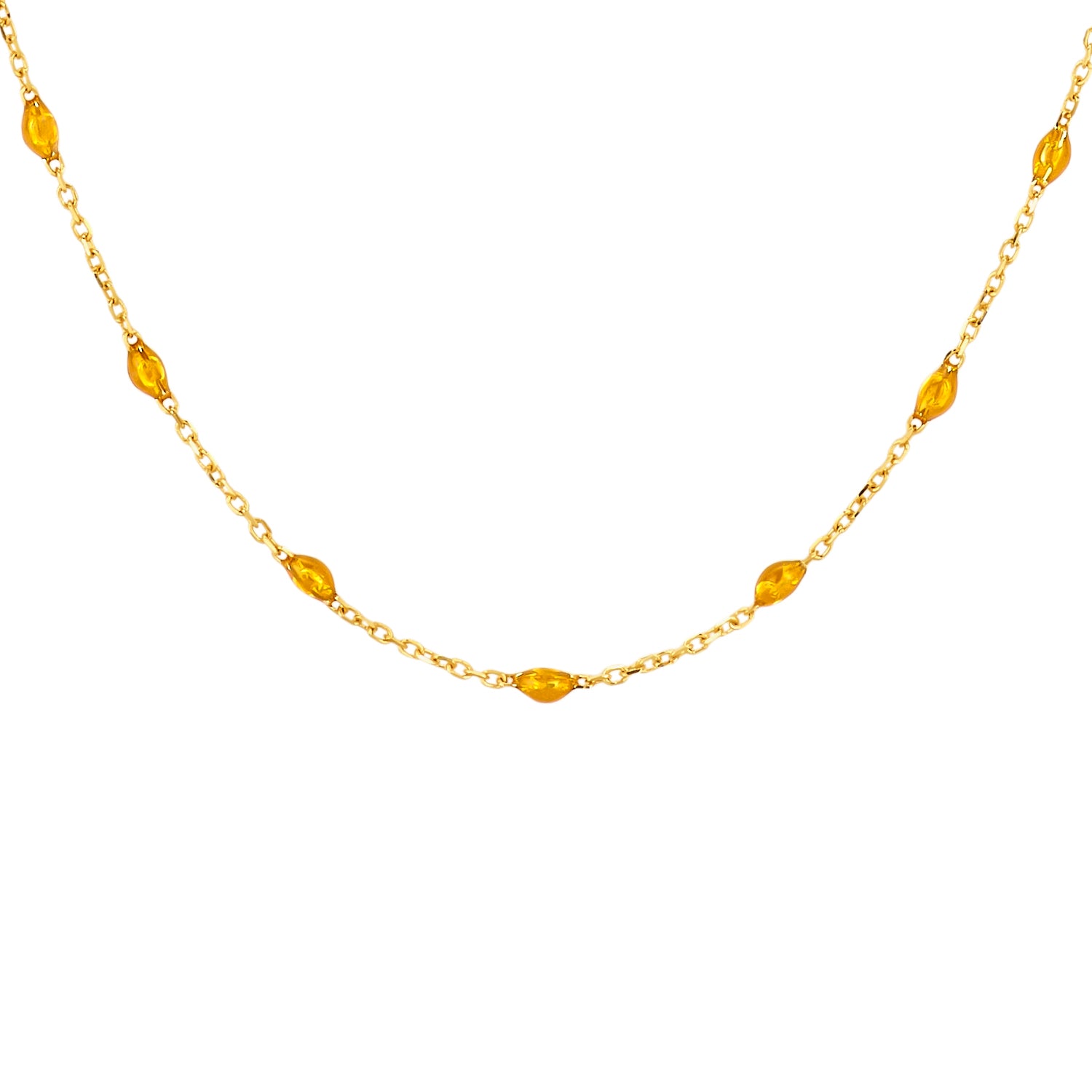 Blush Collier 3162YRC - Geel Goud (14k) met Resin Karamel