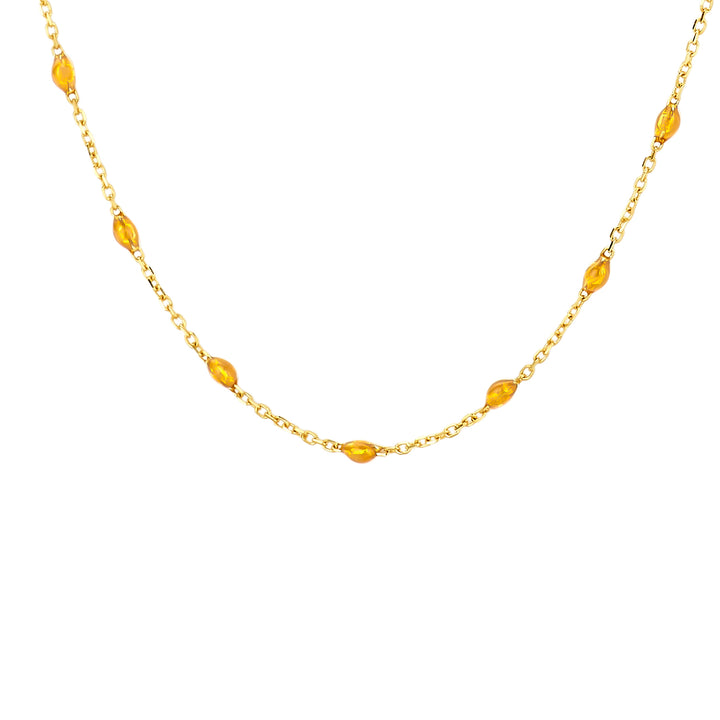 Blush Collier 3162YRC - Geel Goud (14k) met Resin Karamel