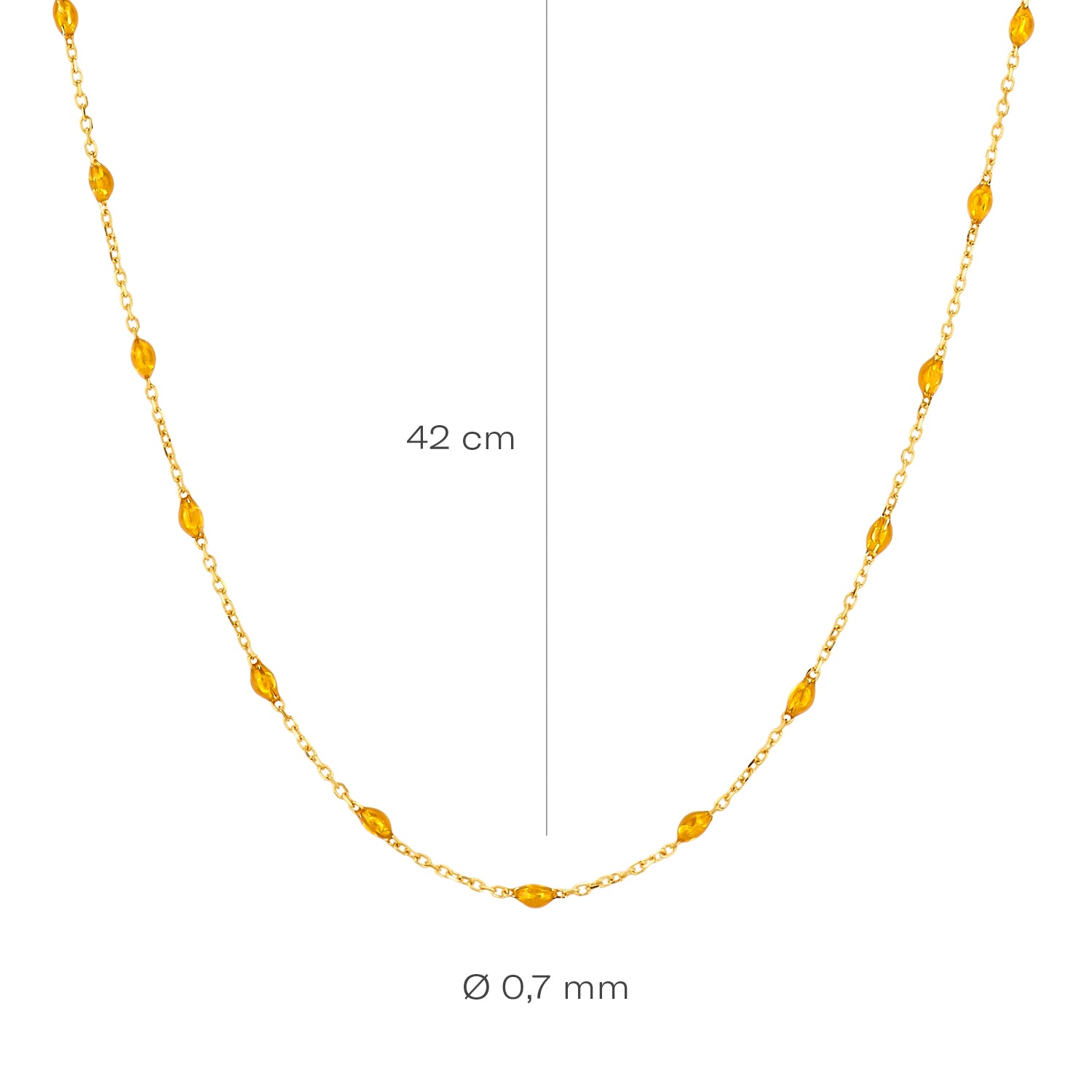 Blush Collier 3162YRC - Geel Goud (14k) met Resin Karamel