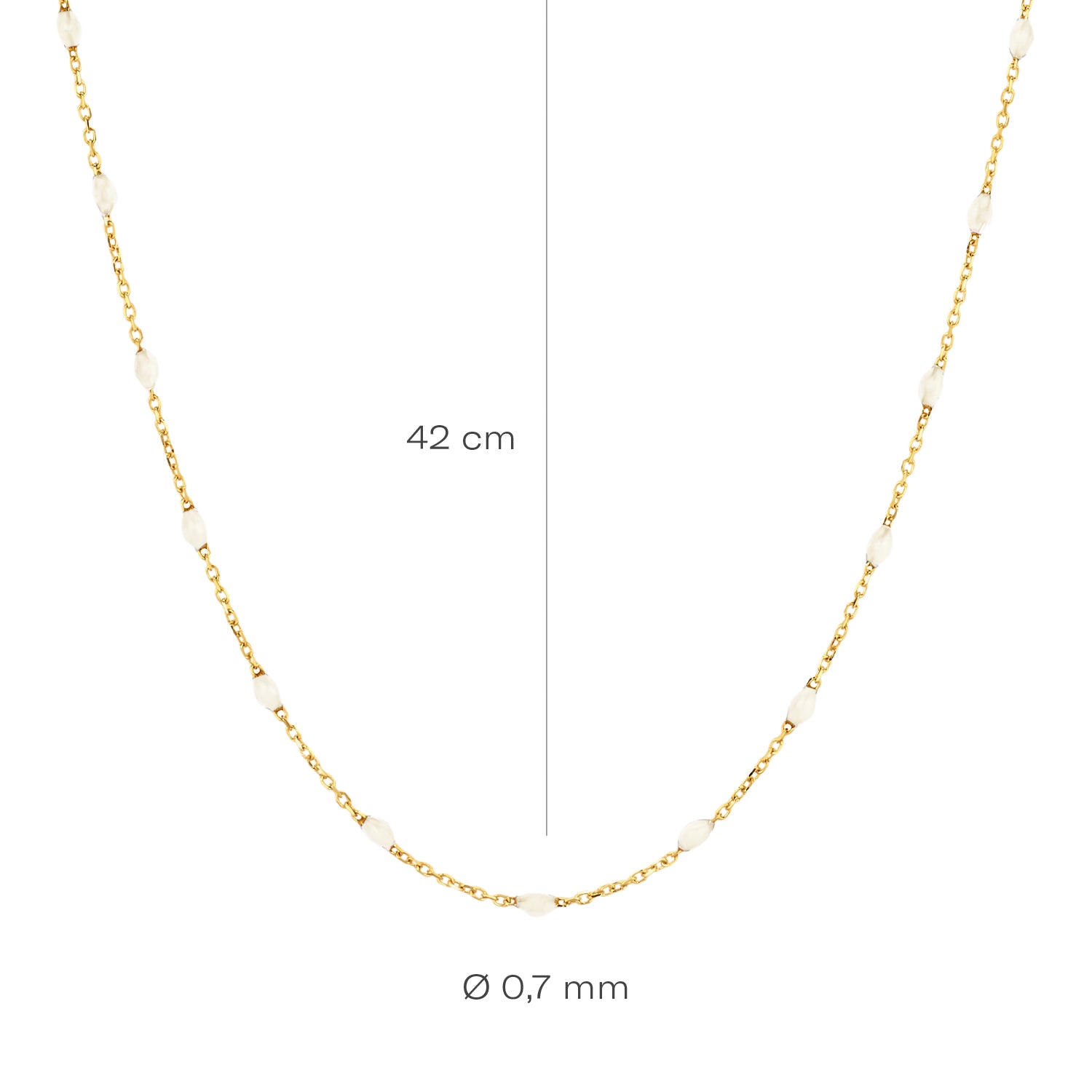 Blush Collier 3162YRM - Geel Goud (14k) met Resin Melk