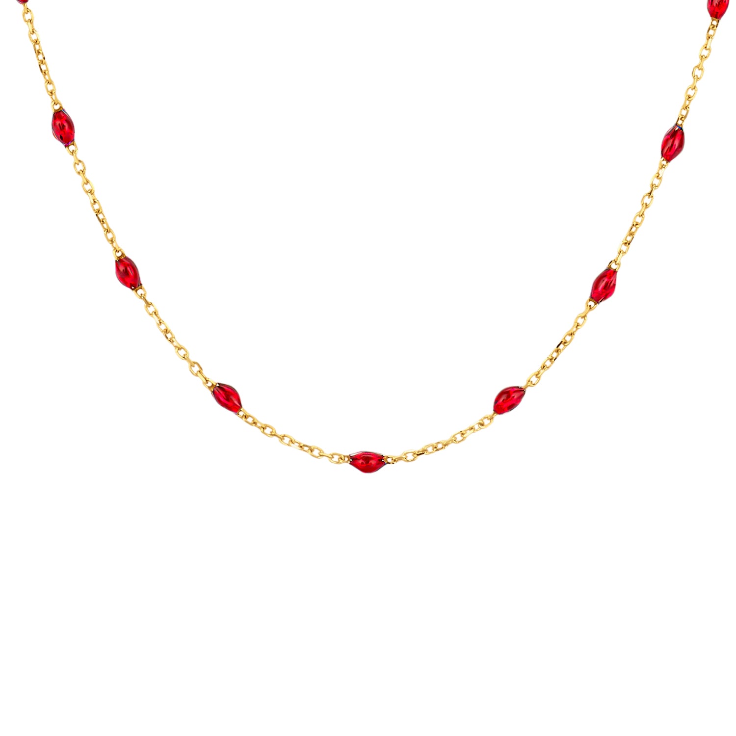 Blush Collier 3162YRR - Geel Goud (14k) met Resin Rood