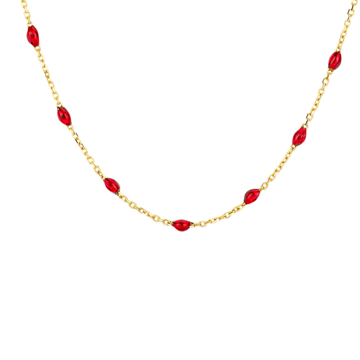 Blush Collier 3162YRR - Geel Goud (14k) met Resin Rood