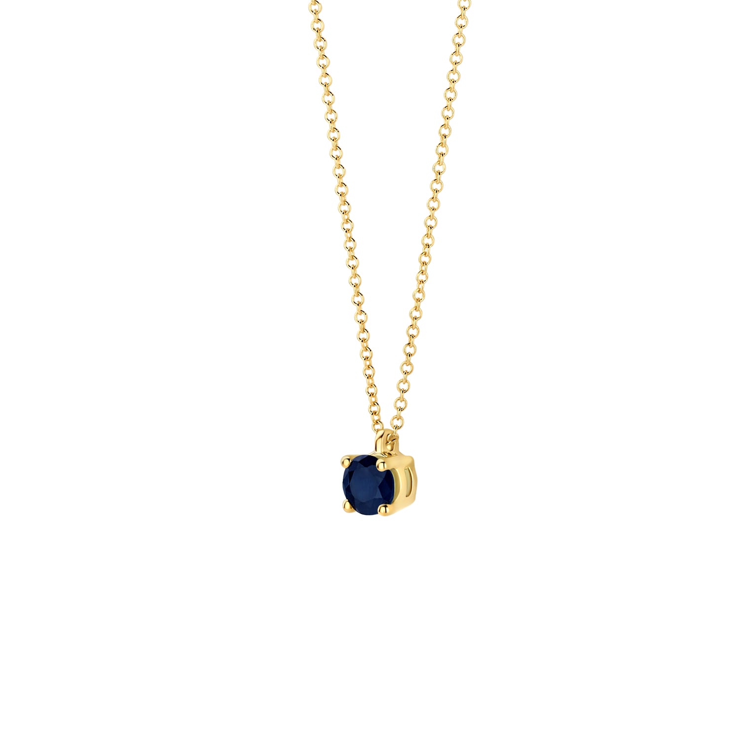 Blush Collier 3200YBS - Geel Goud (14k) met Blauwe Saffier