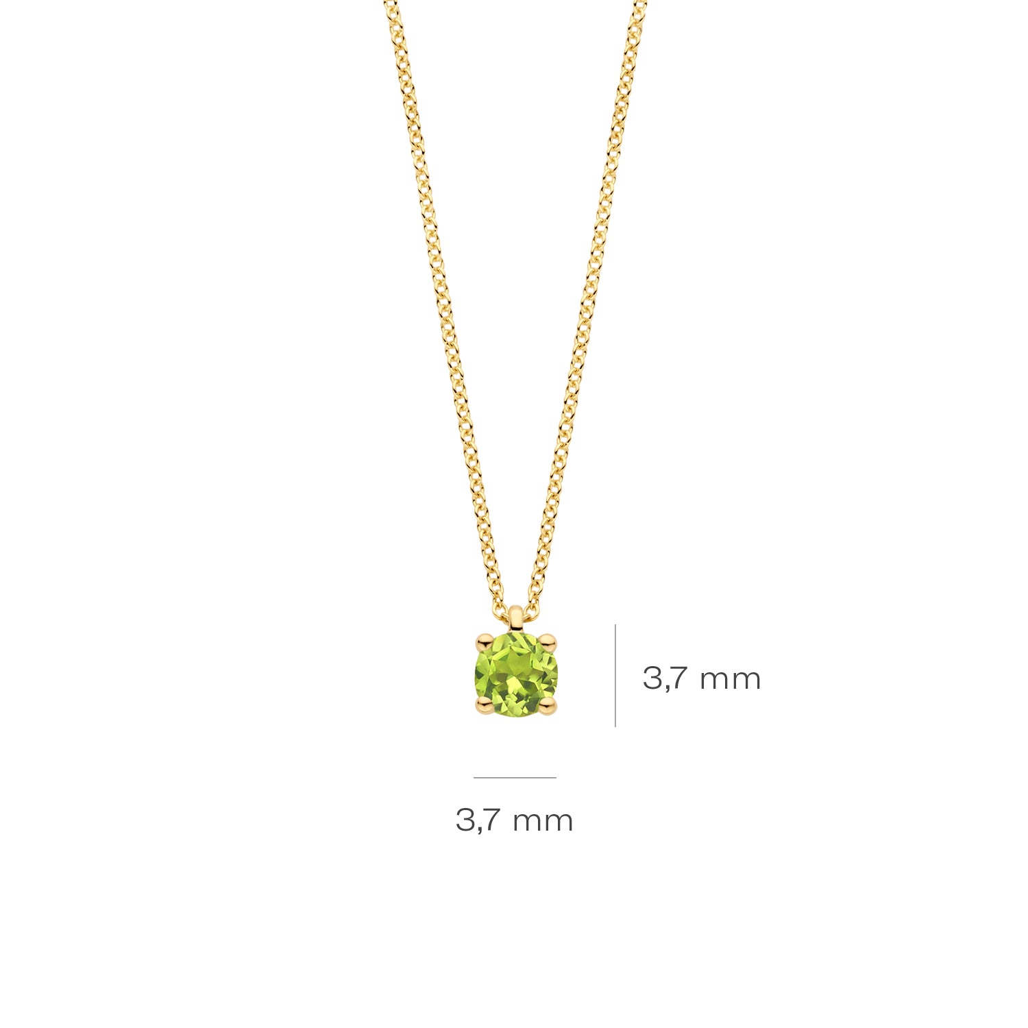 Blush Collier 3200YGP - Geel Goud (14k) met Peridot