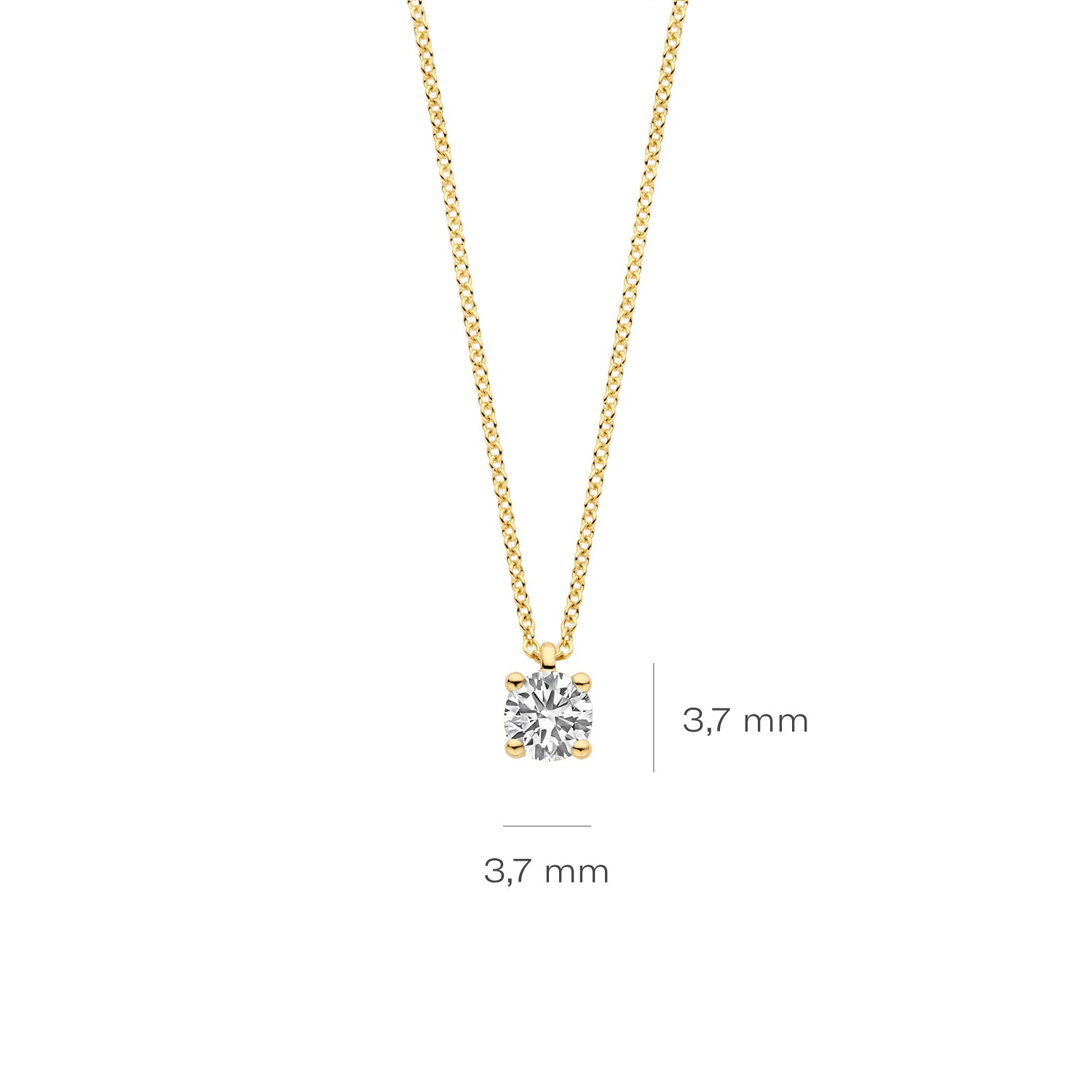 Blush Collier 3200YLG - Geel Goud (14k) met Lab Grown Diamant