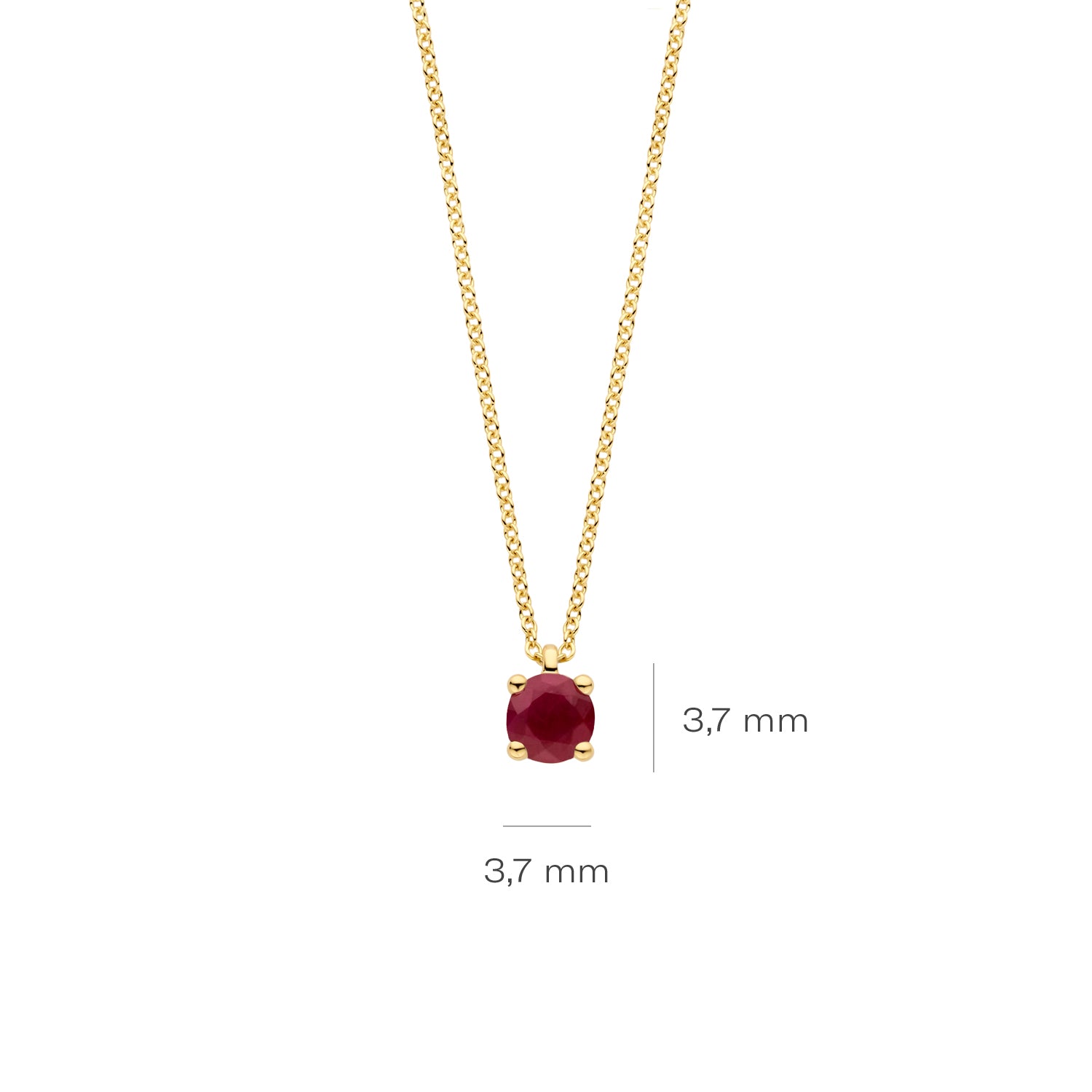 Blush Collier 3200YRU - Geel Goud (14k) met Robijn