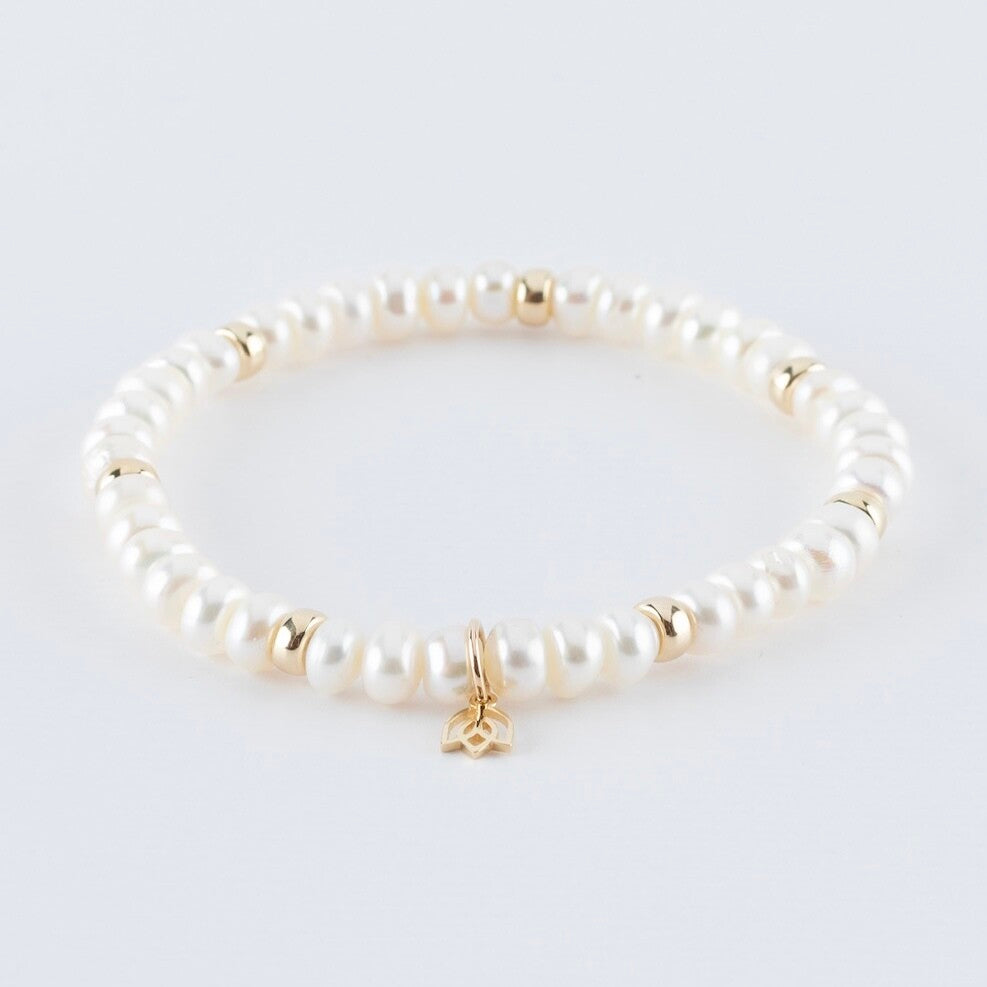 Y&G Zoetwater Parels | Parel armband & 14kt goud