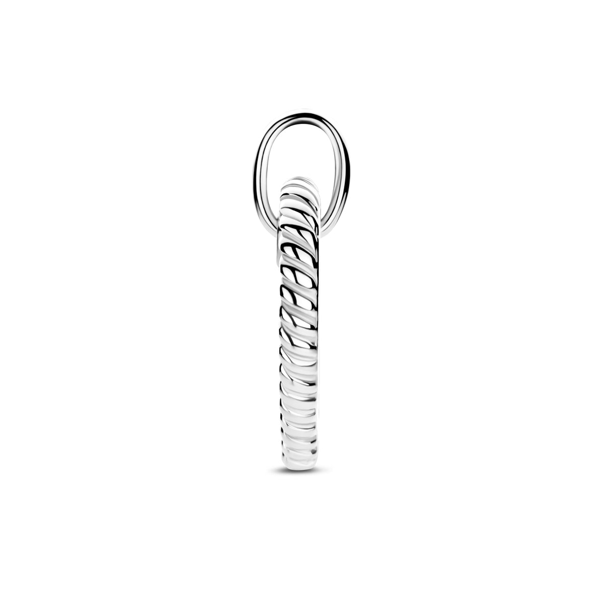 Zilveren hanger hart zirkonia | 14x15mm