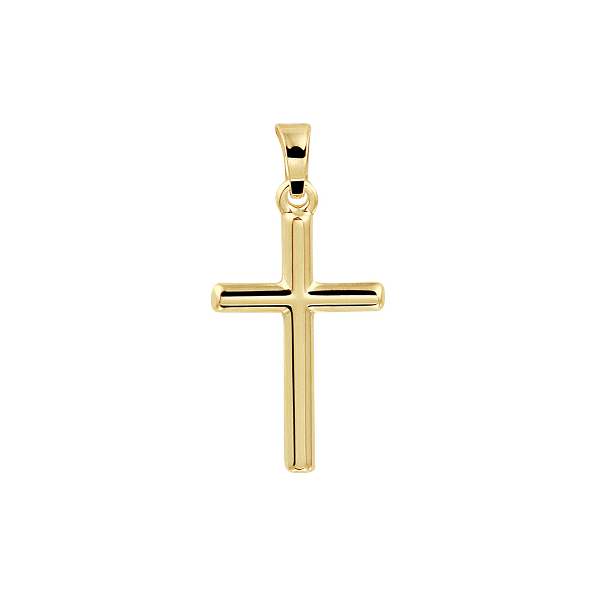 14krt geelgouden hanger kruis | 19x12mm