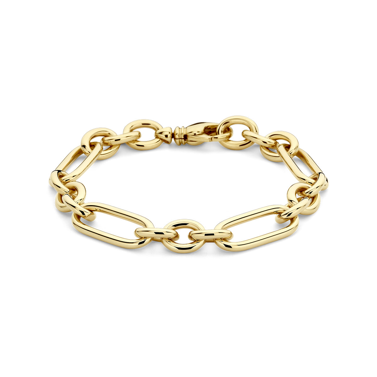 14krt geelgouden armband 10,7mm- 21cm