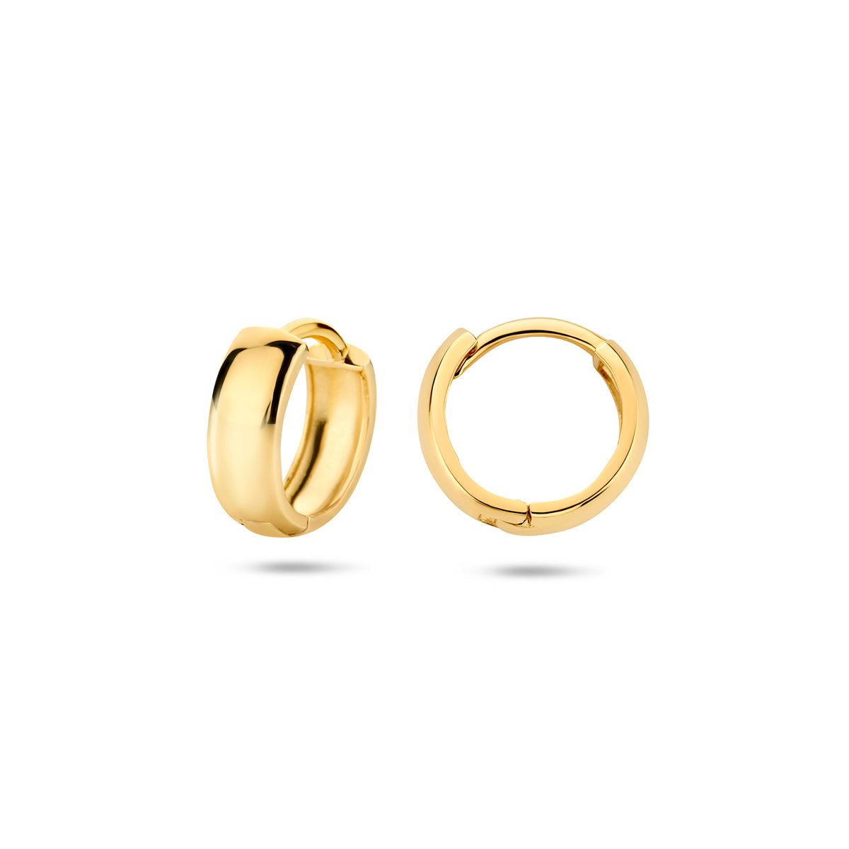 14krt geelgouden klapoorringen | 12x3,2mm