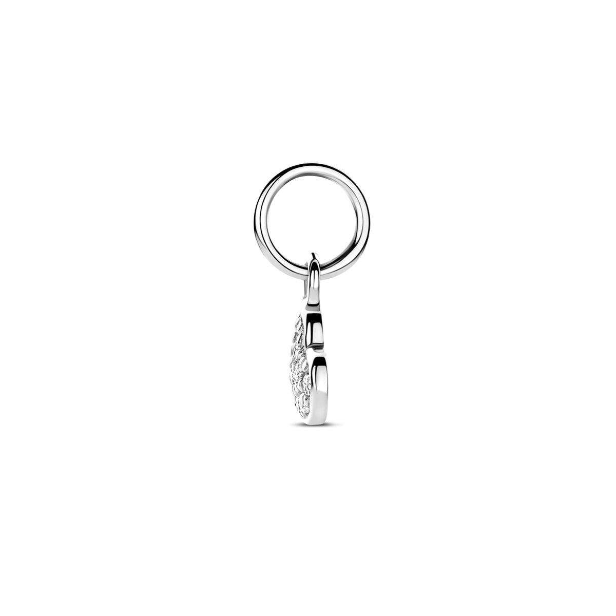 Zilveren hanger hart zirkonia | 12mm