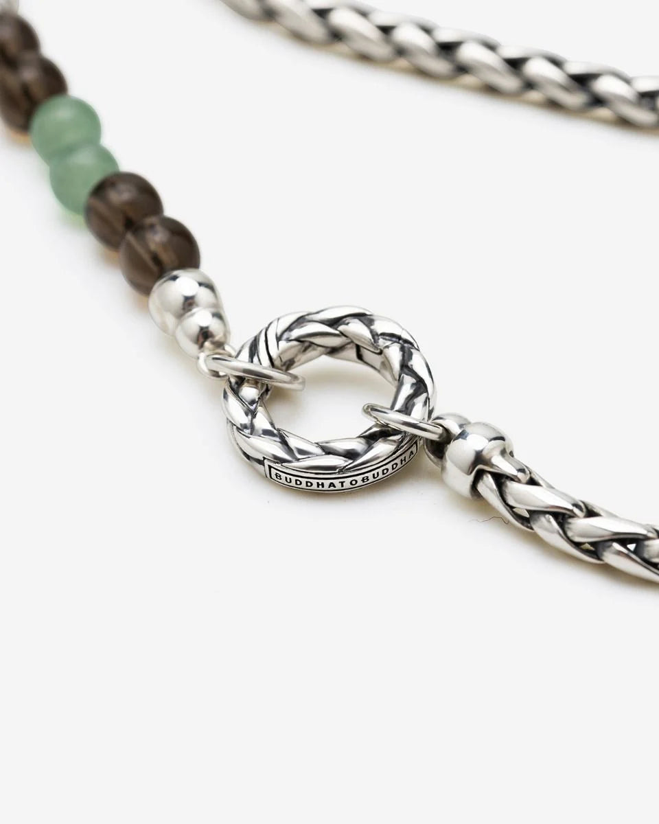 BUDDHATOBUDDHA - Ketting Spirit bead avernturine smokey quartz | 45cm
