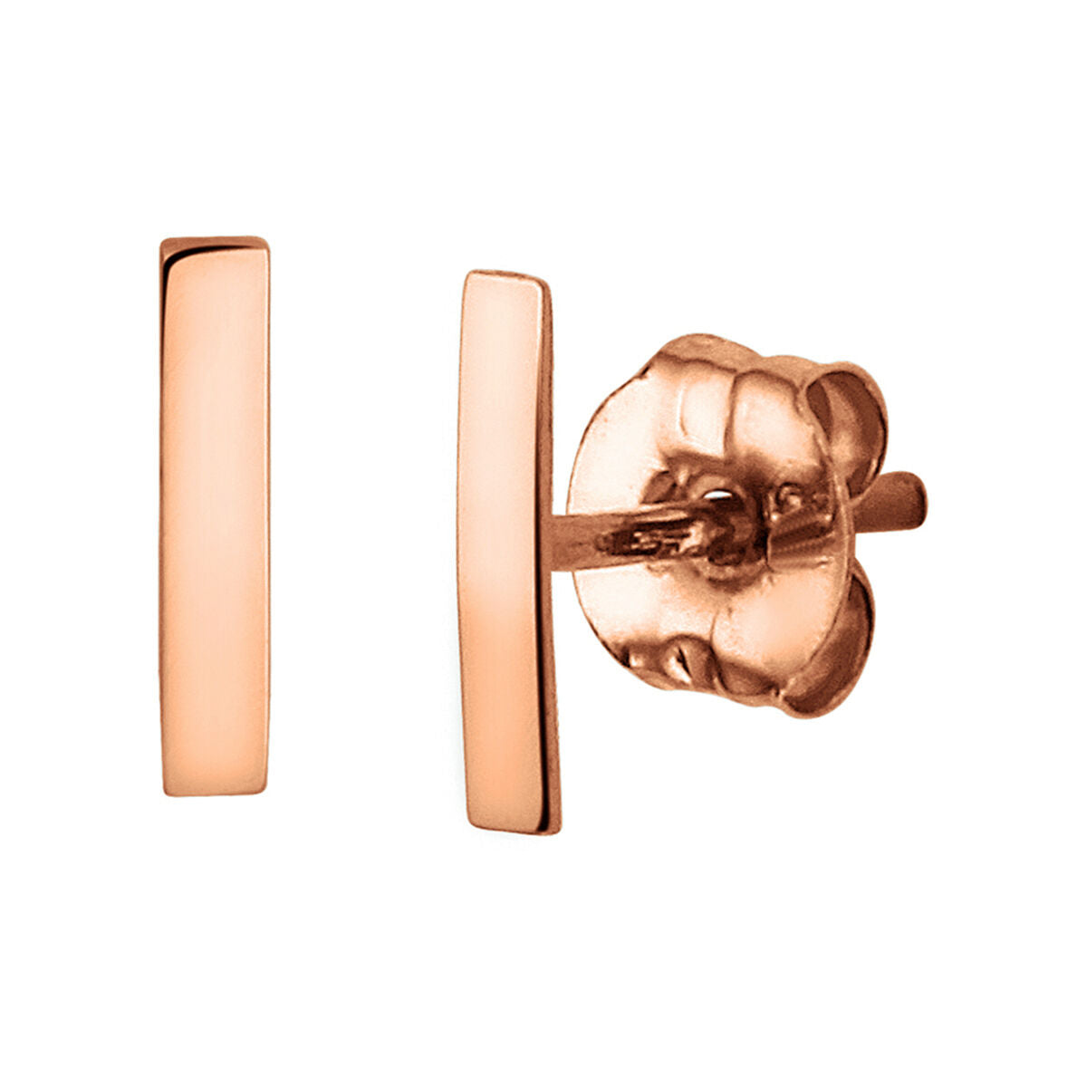 14krt rosegouden oorbellen balk