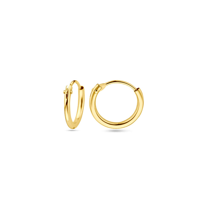 14krt geelgouden oorring 1,3 mm ronde buis | dia 11mm