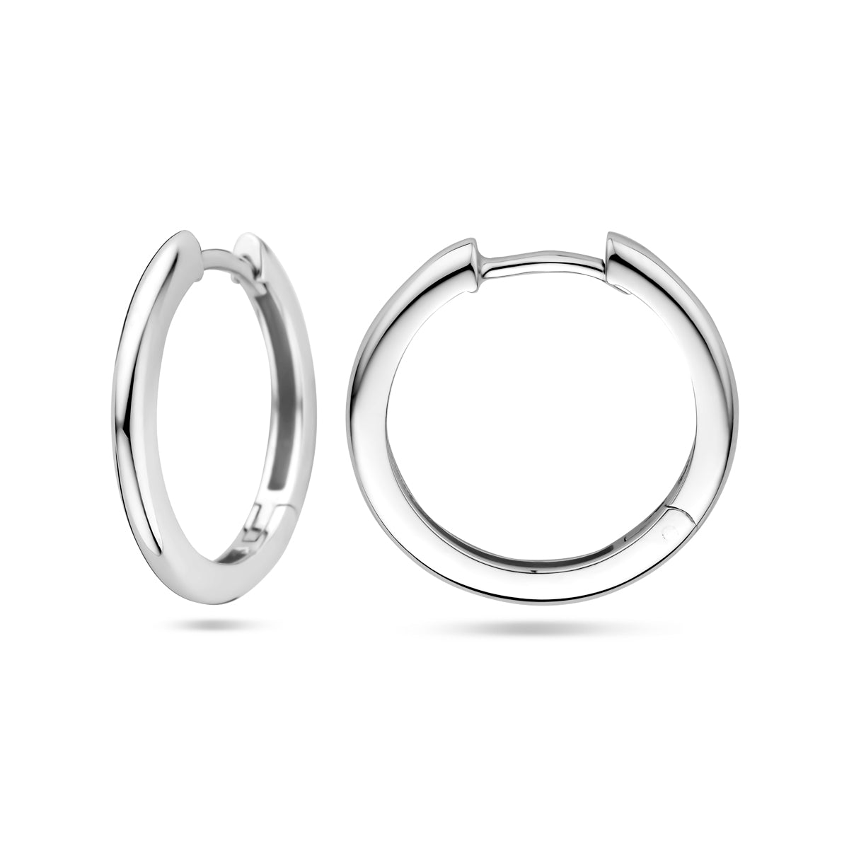Zilveren klapoorringen 18x2mm