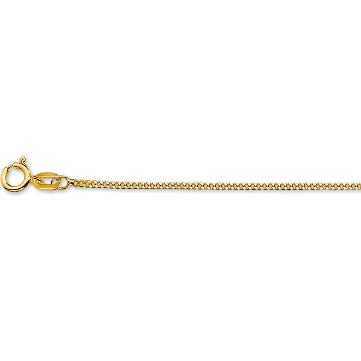 18krt geelgouden lengtecollier gourmette 4 zijdes geslepen 1.2mm | 45cm