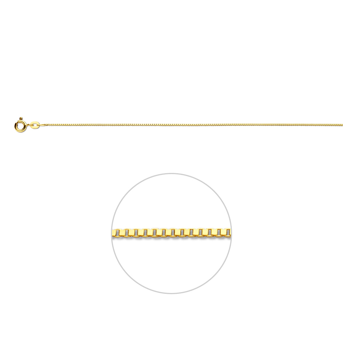 14krt geelgouden collier venetiaans 0,8mm