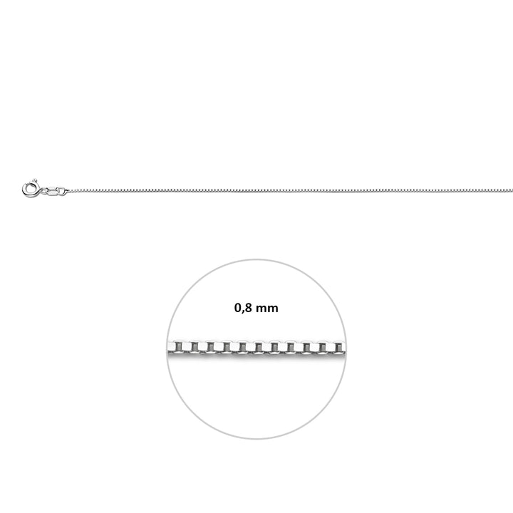 Zilveren lengtecollier - Venetiaans 0.8mm