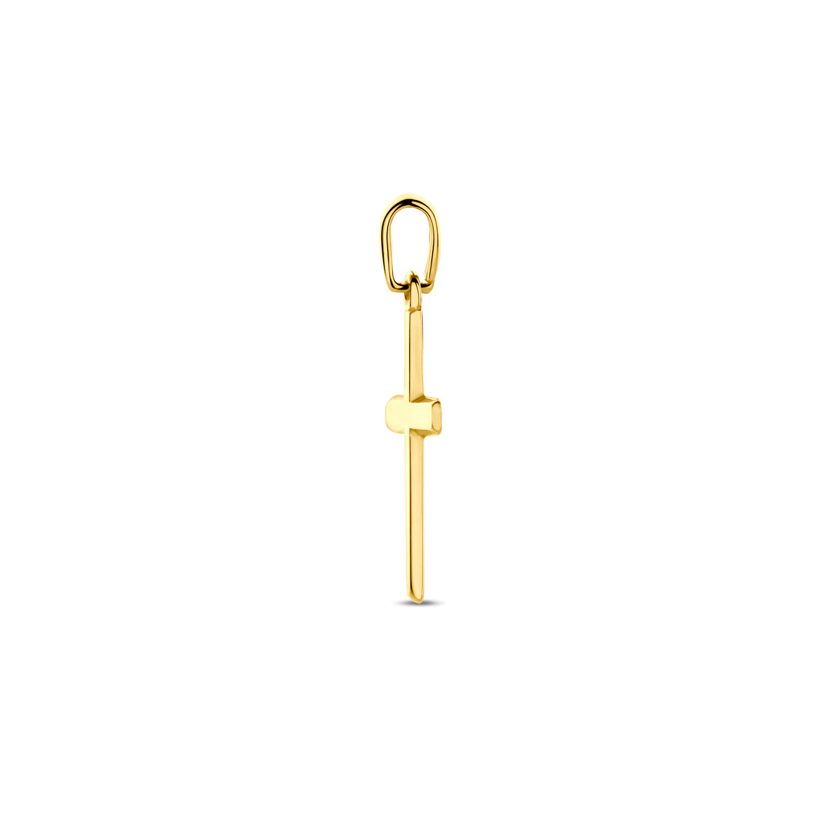 14krt geelgouden hanger kruis 17x12mm
