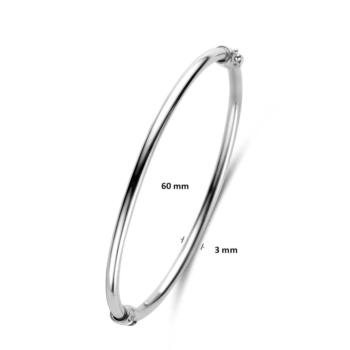 Zilveren bangle 3mm | 60mm