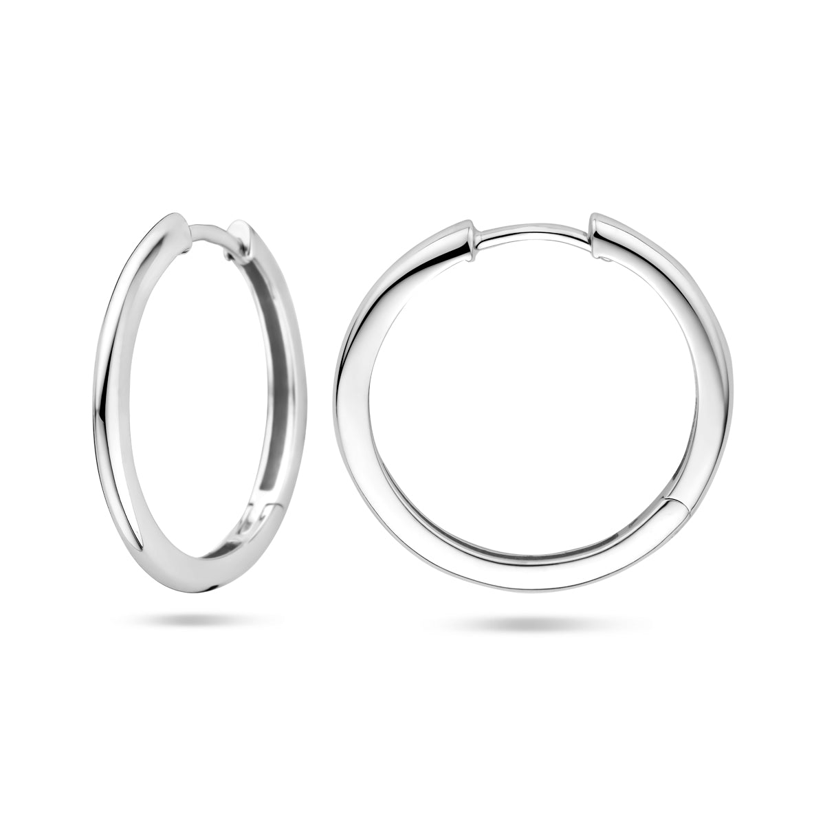 Zilveren klapoorringen 22x2mm