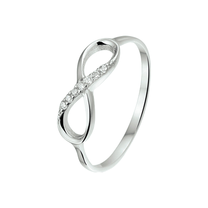 zilveren kinderring infinity zirkonia | 5,6mm