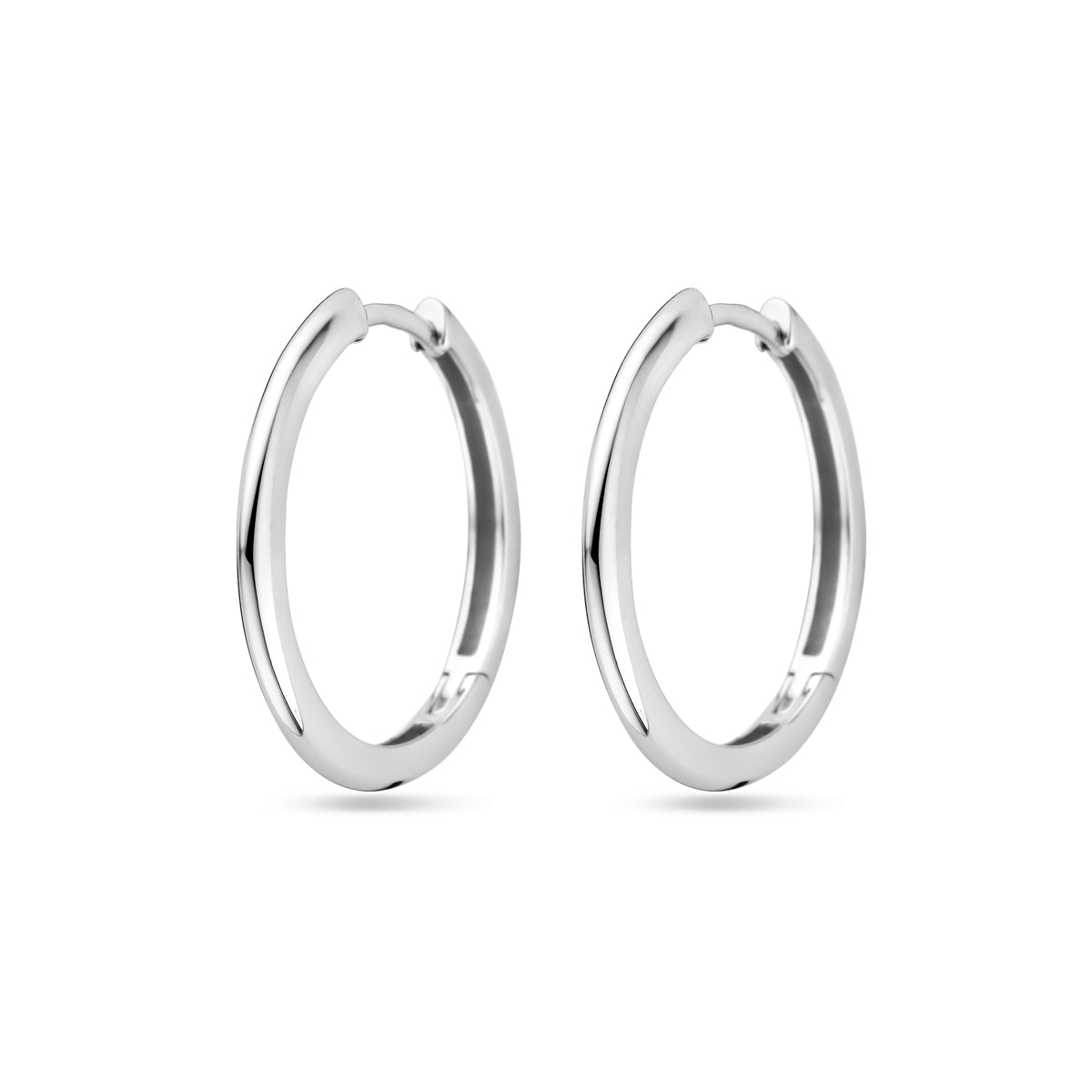 Zilveren klapoorringen 22x2mm