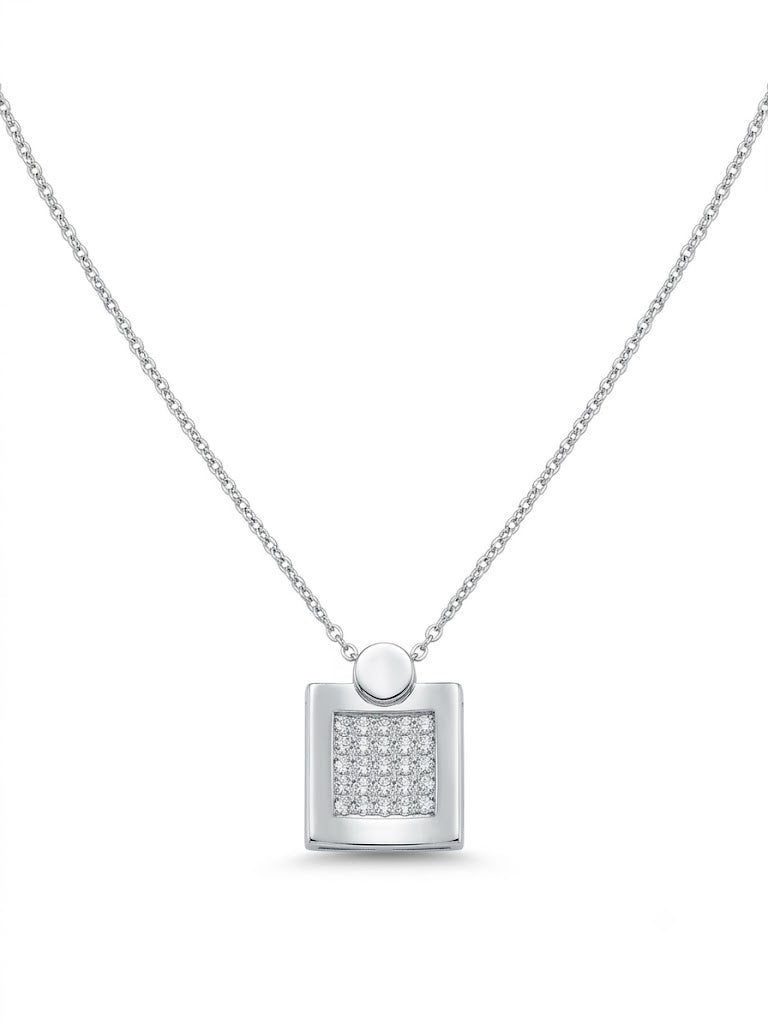 14krt witgouden collier met briljant hanger 25-1.00ct briljant | 42cm