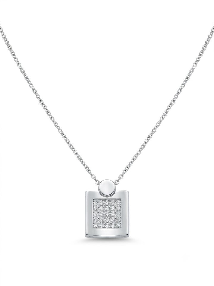 14krt witgouden collier met briljant hanger 25-1.00ct briljant | 42cm