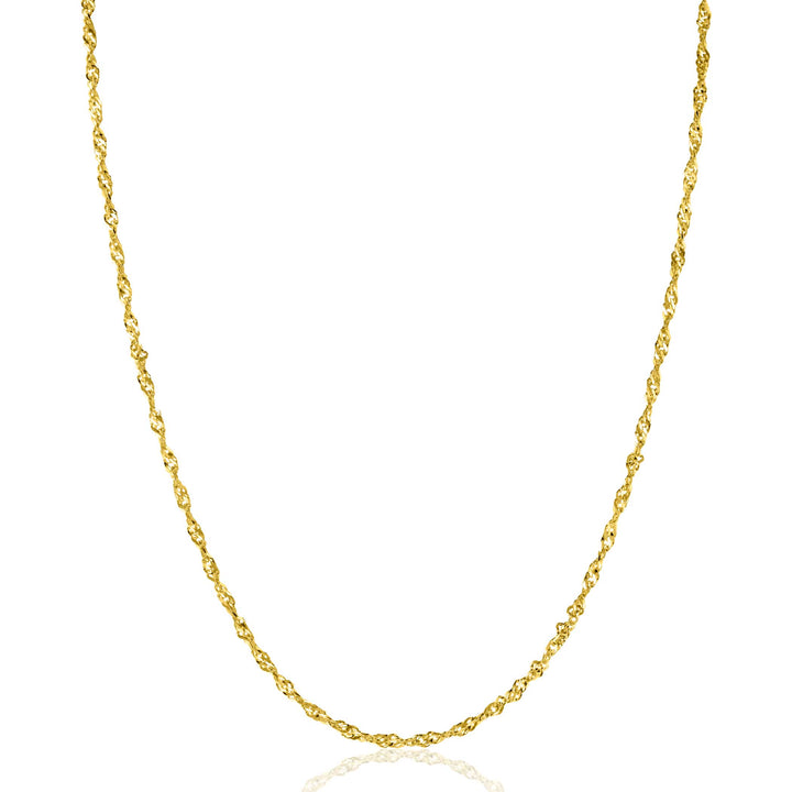 ZINZI Gold 14 karaat gouden massieve Singapore ketting 1.8mm breed 41-43cm ZGC501