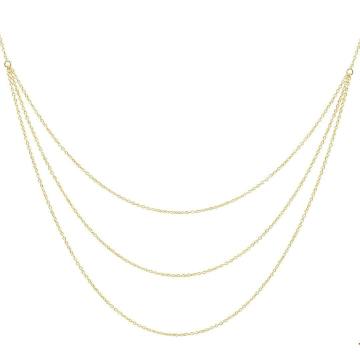 14krt geelgouden collier anker 1.0mm | 3 rijen | 41-43-45cm