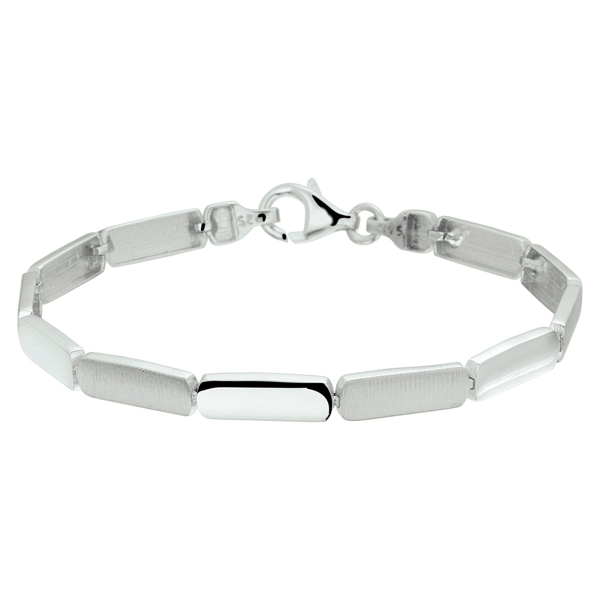 Zilveren armband gepolijst en mat 5,2mm | 19cm