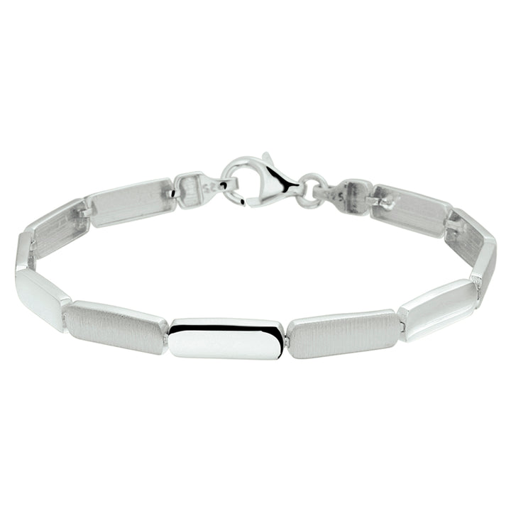 Zilveren armband gepolijst en mat 5,2mm | 19cm