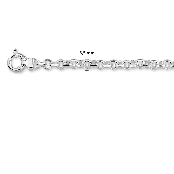 Zilveren armband jasseron 8,5mm | 19 cm