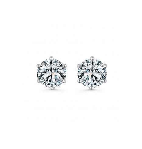 14krt witgouden oorstekers met 2x 0.25ct LG diamant DVVS