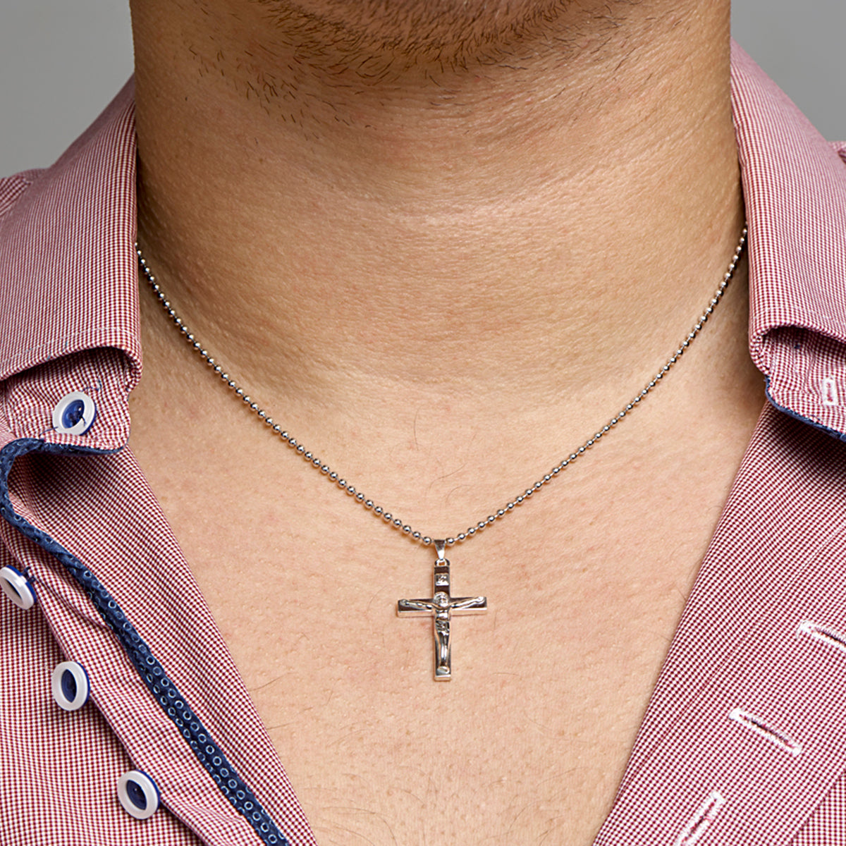 Zilveren hanger kruis en corpus | 19x31,5mm