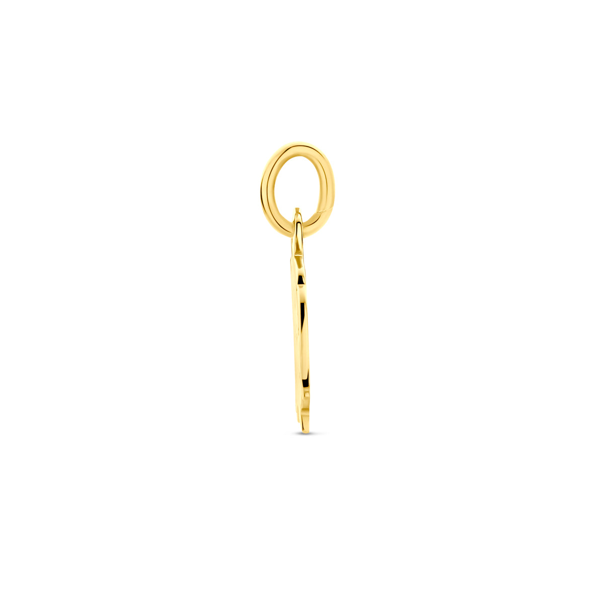 14krt geelgouden hanger meisje | 15x11mm