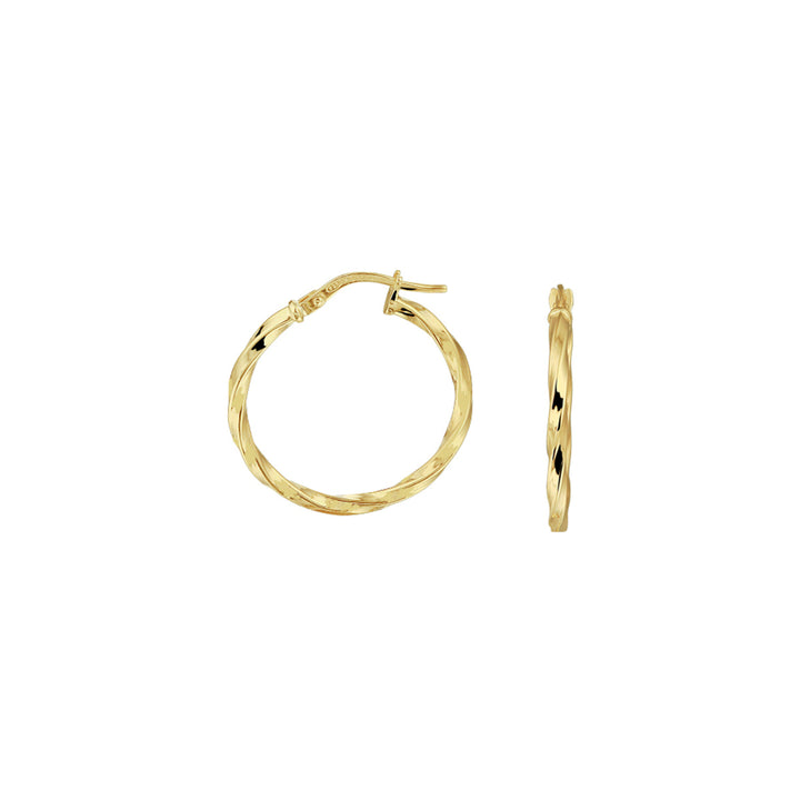 Silgold oorringen gedraaide buis | 23,5*2mm