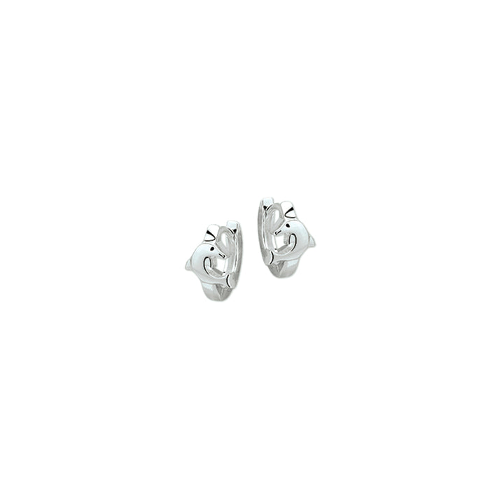 Zilveren klapoorringen dolfijn | 10x6mm