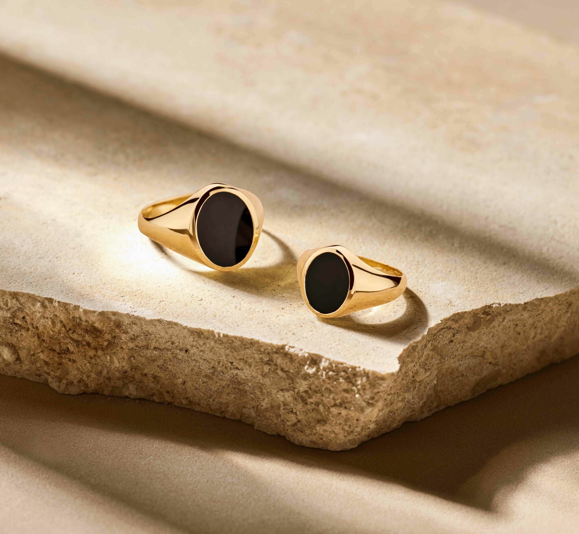 14kt geelgouden zegelring onyx 13x16mm