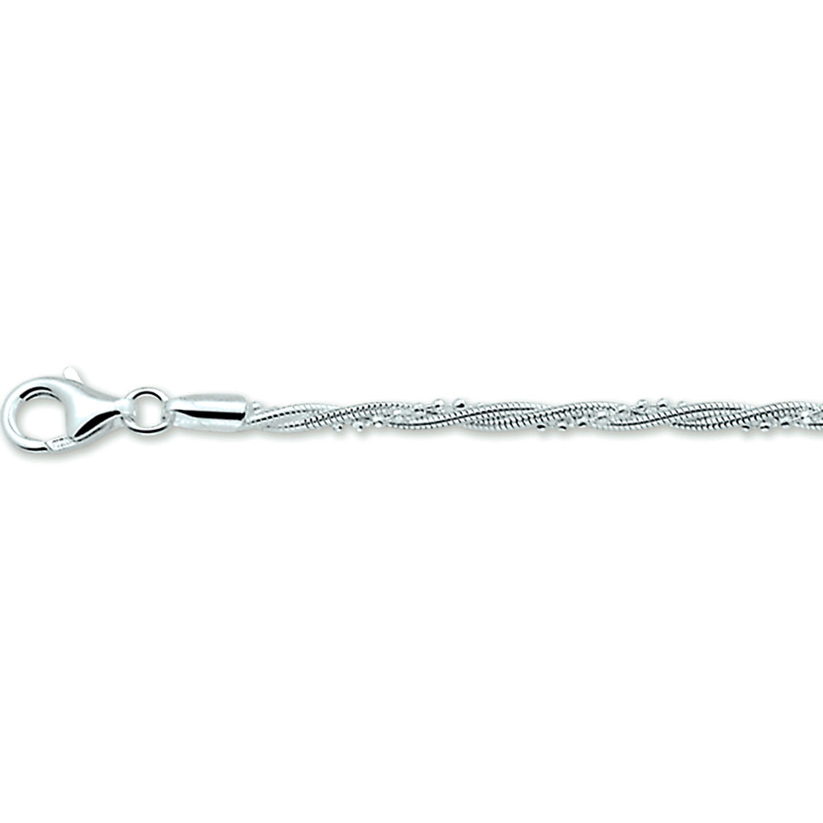 Zilveren armband gevlochten 2,7mm | 19cm