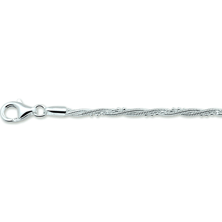Zilveren armband gevlochten 2,7mm | 19cm