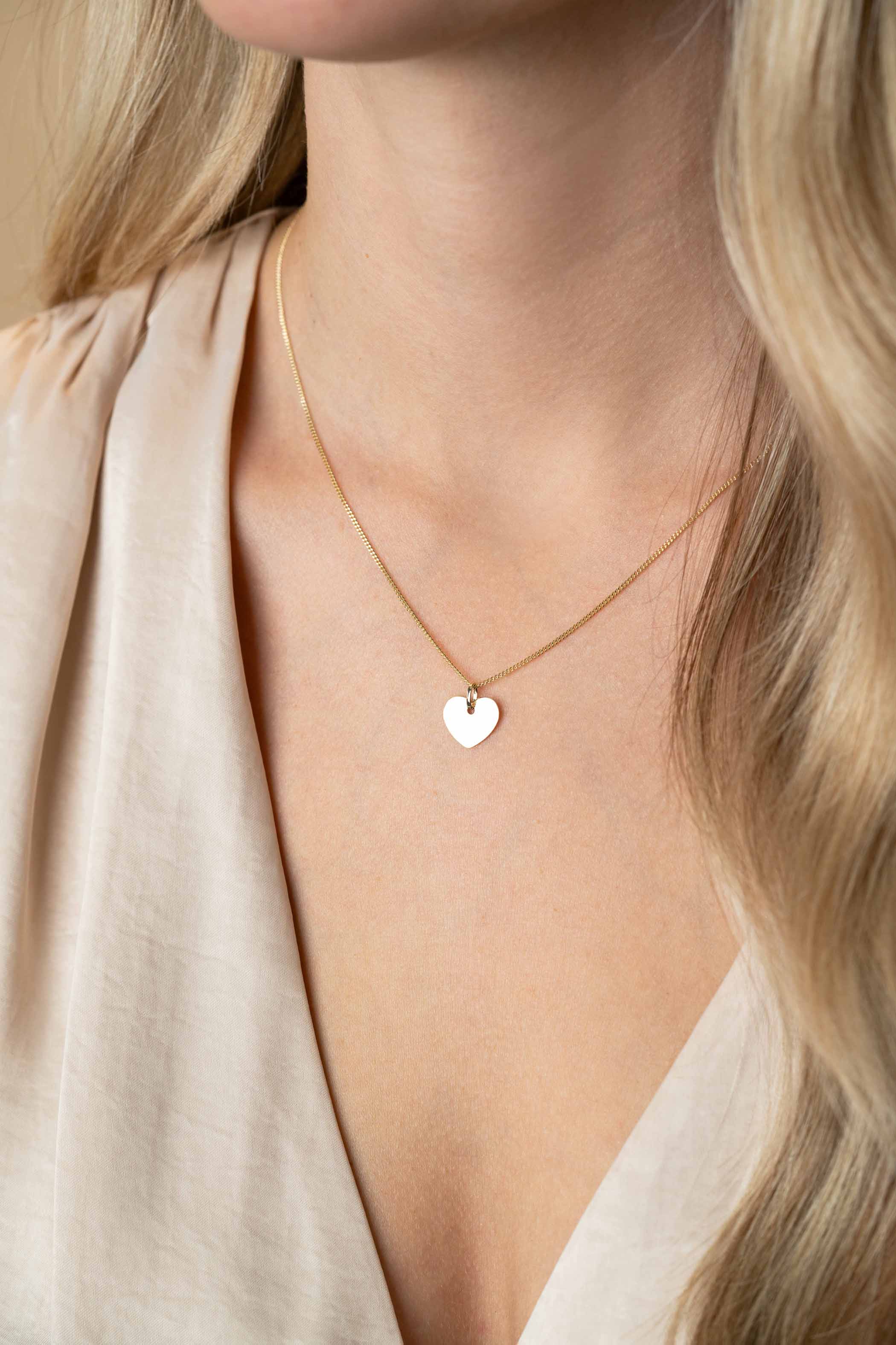 12mm ZINZI Gold 14 krt gouden hanger met trendy glanzend hartje van 12mm ZGH396-12 (zonder collier) (kopie)